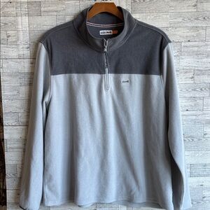 Le Tigre‎ Sweatshirt Tri-Flex Quarter Zip Fleece Gray Pullover Men’s XL Vintage